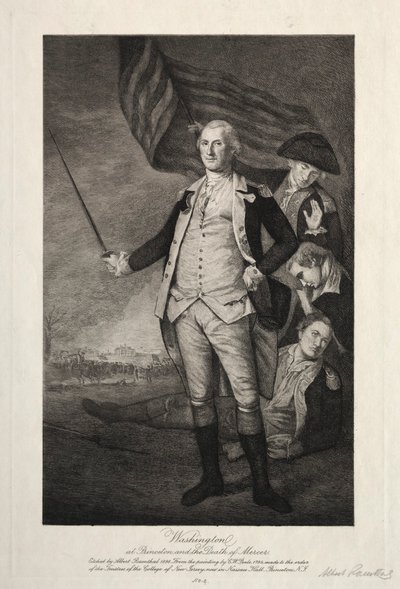 George Washington em Princeton, 1898. de Albert Rosenthal