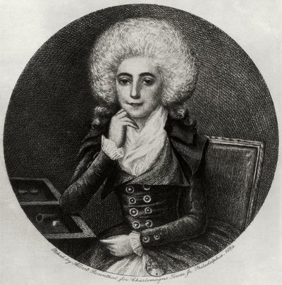 Retrato de Marie-Madeleine Pioche de La Vergne (gravura) de Albert Rosenthal