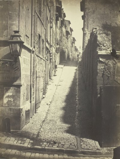 Rue des Grands Carmes, Vista tirada da Rue Ste. Marta, 1862. de Albert Terris