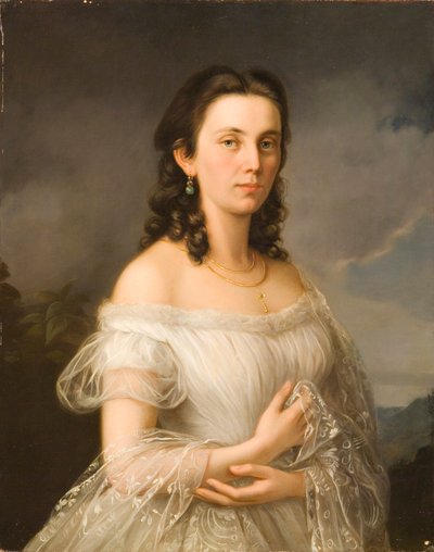 Albert Theer (1815-1902) - Princesa Júlia do Liechtenstein (1817-1895), nascida Condessa Potocki de Albert Theer