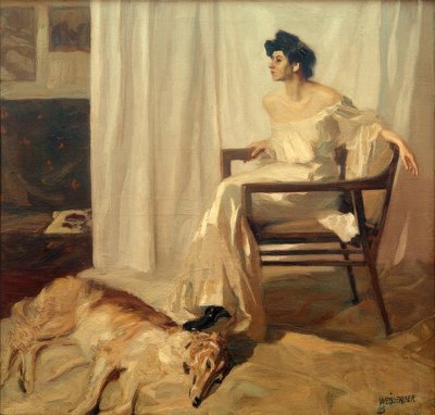 Senhora com galgo de Albert Weisgerber