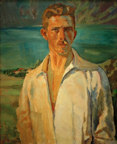 Autorretrato no Attersee de Albert Weisgerber