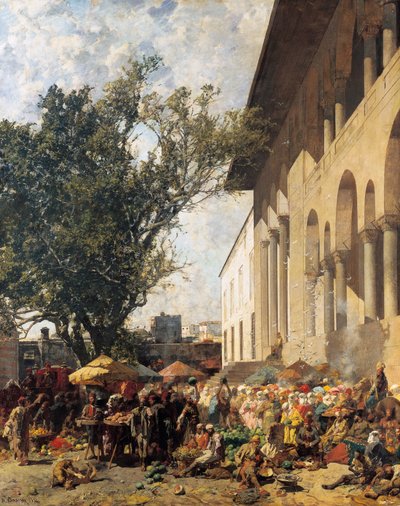 Mercado em Constantinopla de Alberto Pasini