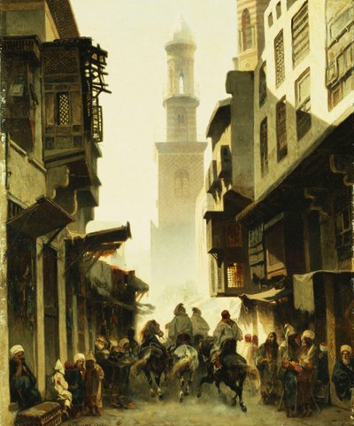 Cena de rua em Damasco, 1861 de Alberto Pasini