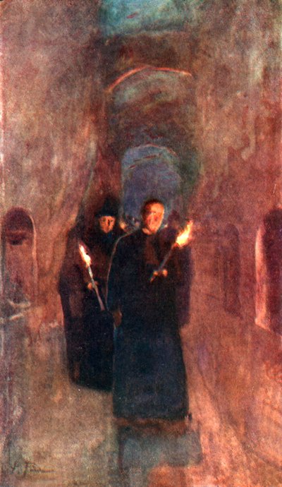 Uma procissão na catacumba de Callistus de Alberto Pisa