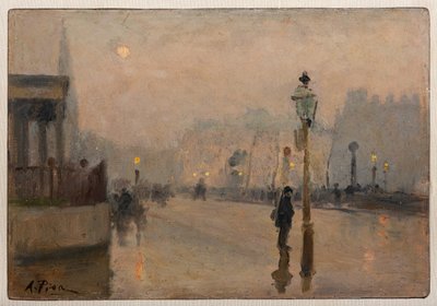 Oxford Street (óleo sobre cartão) de Alberto Pisa
