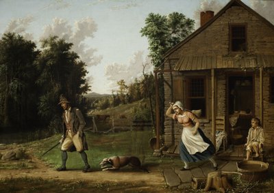 Rip Van Winkle Chased from Home por Dame Van Winkle, 1880 de Albertus D.O Browere