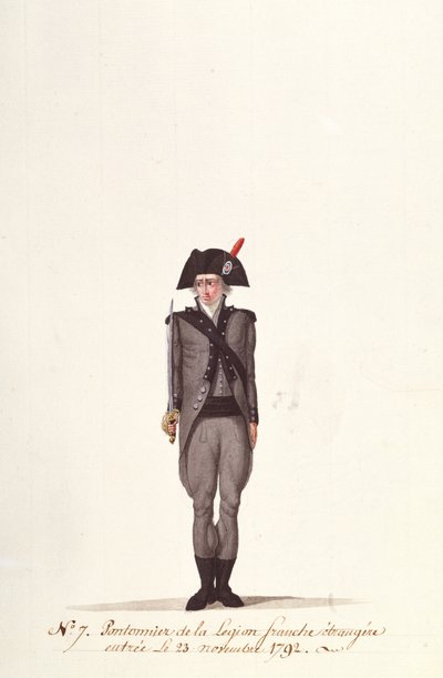 Um Pontoneer da Legião Estrangeira Francesa, de Coppetiers, 23 de novembro de 1792 de Albertus Gregorius