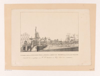 Entrada da Princesa Marianne e do seu marido Príncipe Alberto em Utrecht, 1830
O solene discurso de H.H.K.H. Príncipe e Princesa Albert da Prússia em Utreque, a 2 de Outubro de 1830 (título sobre o objecto) de Albertus Verhoesen