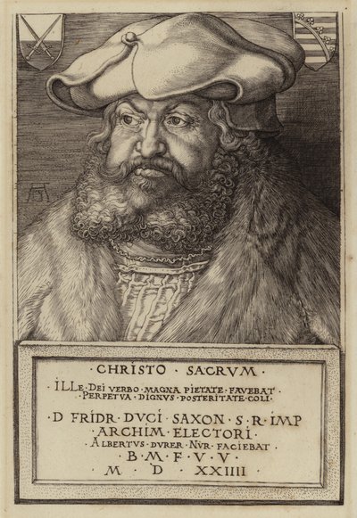 Frederico o Sábio, Eleitor da Saxônia (gravura) de Albrecht (after) Durer or Duerer