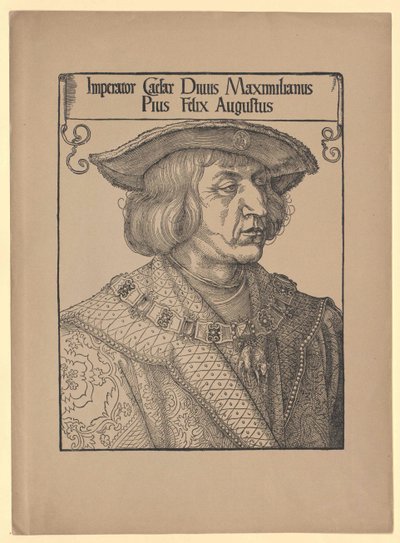 Sacro Imperador Romano Maximiliano I (impressão) de Albrecht (after) Durer or Duerer