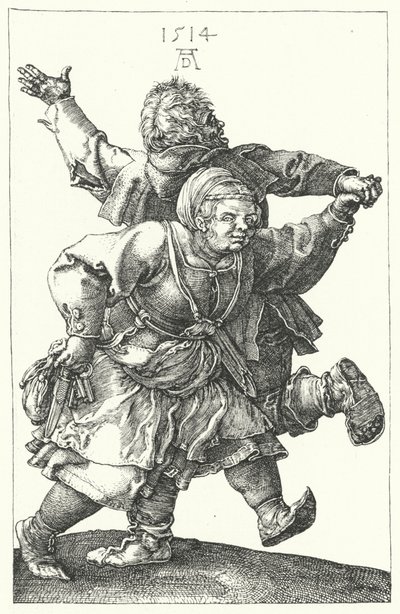 Dança de casal de camponeses de Albrecht (after) Durer or Duerer