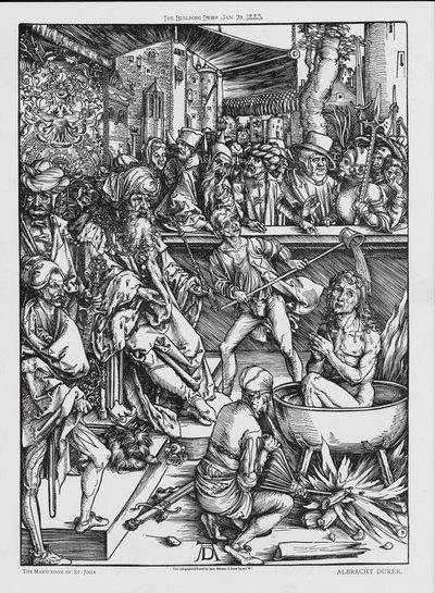 O Martírio de São João (gravura) de Albrecht (after) Durer or Duerer