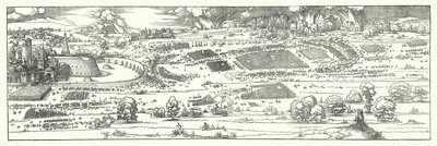 O Cerco de uma Fortaleza (gravura) de Albrecht (after) Durer or Duerer