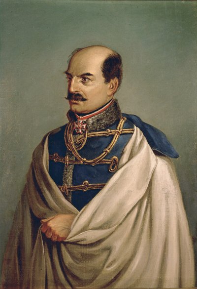 Feldzeugmeister Joseph Conde Jellacic, Banus da Croácia ... (pintura sobre tela) de Albrecht Adam