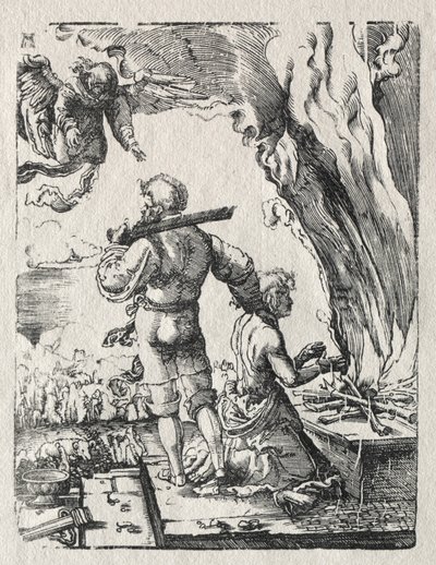 Sacrifício de Abrahams, c. 1520 de Albrecht Altdorfer