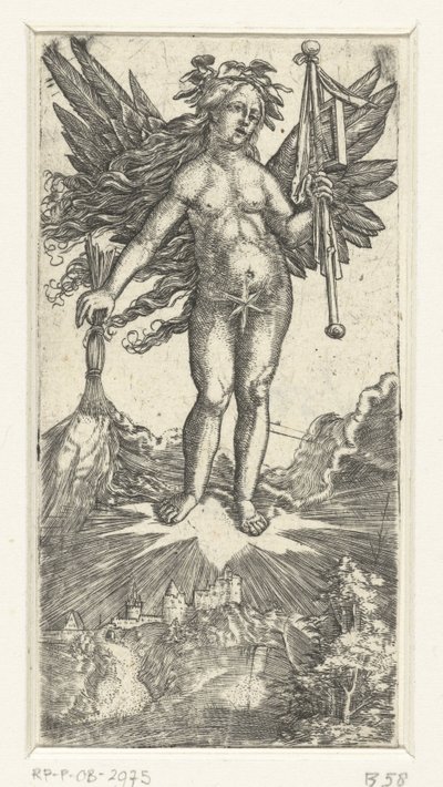 Figura feminina alegórica com asas de Albrecht Altdorfer