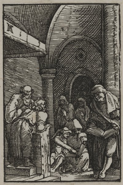 Cristo entre os médicos, c.1515 (xilogravura) de Albrecht Altdorfer