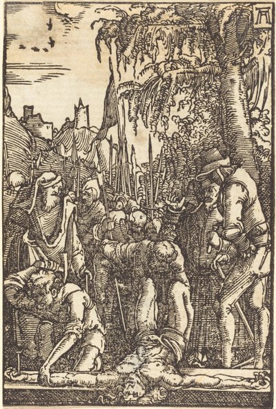 Cristo pregado na cruz de Albrecht Altdorfer
