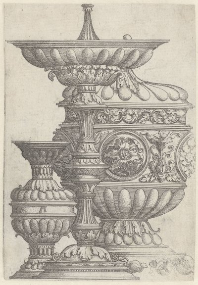 Três taças decoradas
Vasos, jarros e taças (título da série) de Albrecht Altdorfer