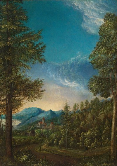 Paisagem com castelo, c. 1525 de Albrecht Altdorfer