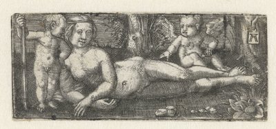 Vénus reclinado com dois putti de Albrecht Altdorfer