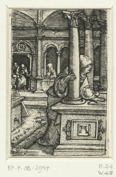 Maria procura o seu filho na sinagoga de Albrecht Altdorfer