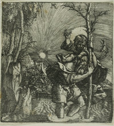 São Cristóvão ao colo do Menino Jesus de Albrecht Altdorfer