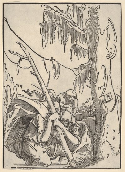 São Cristóvão a carregar o Menino Jesus de Albrecht Altdorfer