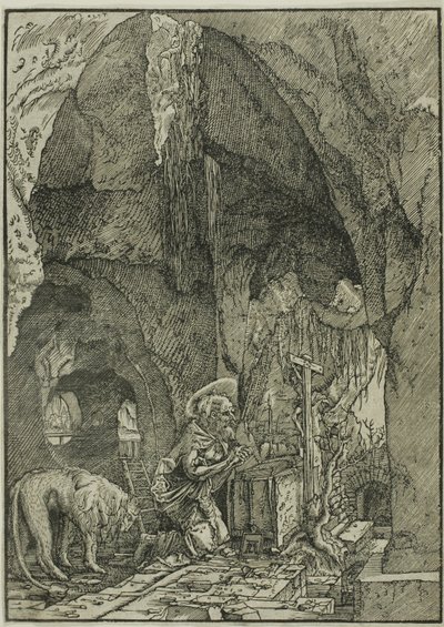 São Jerónimo em penitência, numa gruta de Albrecht Altdorfer