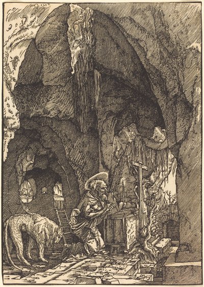 São Jerónimo numa caverna de Albrecht Altdorfer