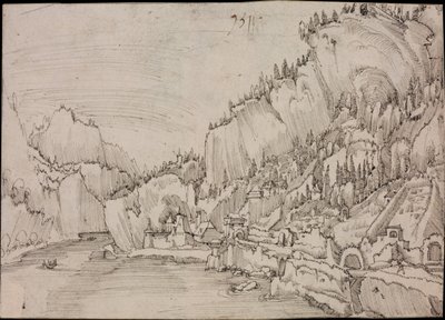 Sarmingstein no Danúbio, 1511 de Albrecht Altdorfer