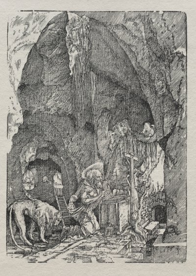 São Jerônimo na Caverna de Albrecht Altdorfer