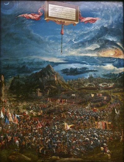 A Batalha de Alexandre em Issus, 1529 de Albrecht Altdorfer