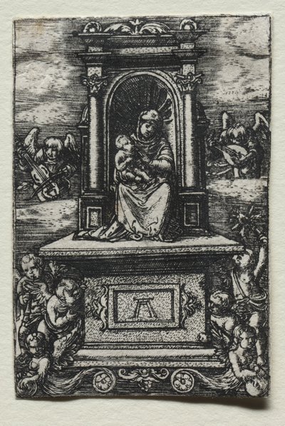 A bela Virgem de Ratisbona em um Altar de Albrecht Altdorfer