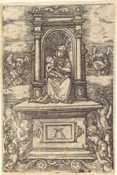 A bela Virgem de Regensburg em um altar de Albrecht Altdorfer