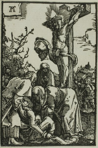 A Crucificação, de A Queda e Redenção do Homem de Albrecht Altdorfer