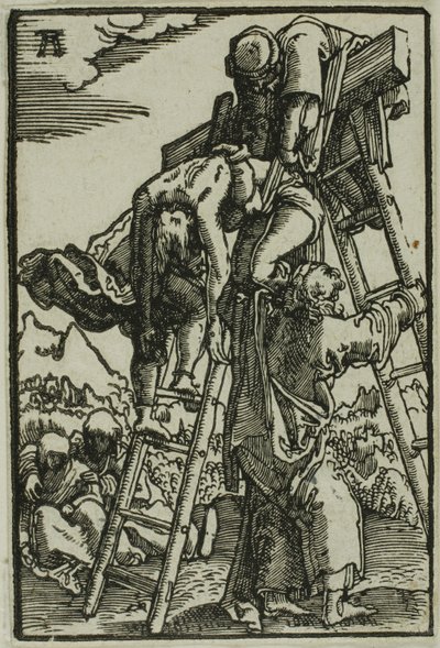 A descida da cruz, da queda e redenção do homem de Albrecht Altdorfer