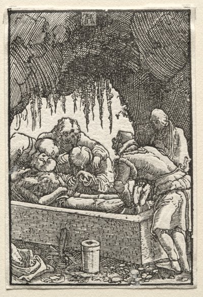 A Queda e Redenção do Homem: Enterro de Cristo, c. 1515 de Albrecht Altdorfer