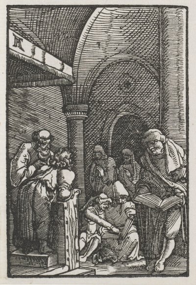A Queda e Redenção do Homem: Cristo Disputando com os Médicos, c. 1515 de Albrecht Altdorfer