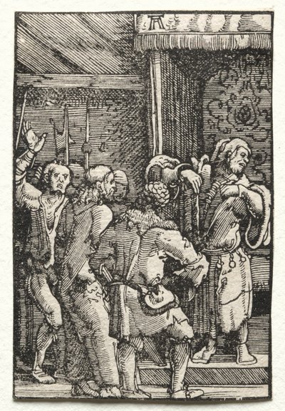 A queda e redenção do homem: Cristo antes de Caifás, c. 1515 de Albrecht Altdorfer