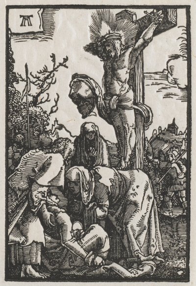 A queda e redenção do homem: Cristo na cruz, c. 1515 de Albrecht Altdorfer
