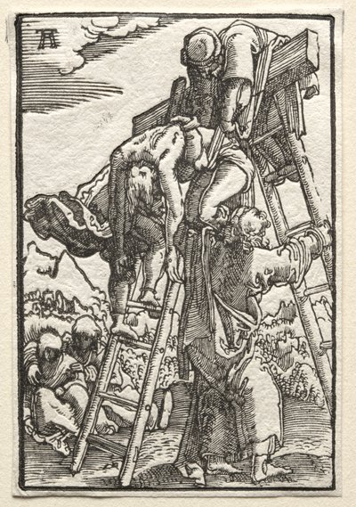 A Queda e Redenção do Homem: Descida da Cruz, c. 1515 de Albrecht Altdorfer