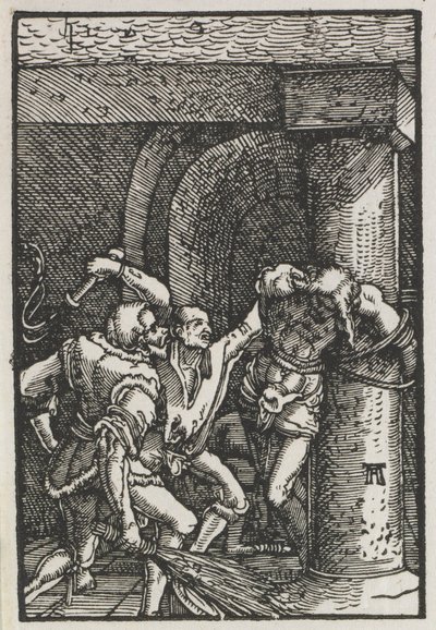 A Queda e Redenção do Homem: Flagelação de Cristo, c. 1515 de Albrecht Altdorfer