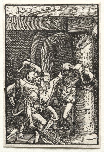 A Queda e Redenção do Homem: Flagelação de Cristo, c. 1515 de Albrecht Altdorfer
