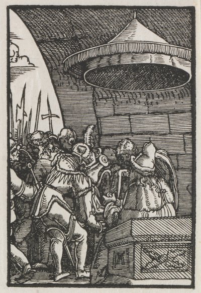 A queda e redenção do homem: Pilatos lavando as mãos de Albrecht Altdorfer
