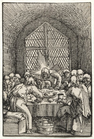 A Queda e Redenção do Homem: A Última Ceia, c. 1515 de Albrecht Altdorfer