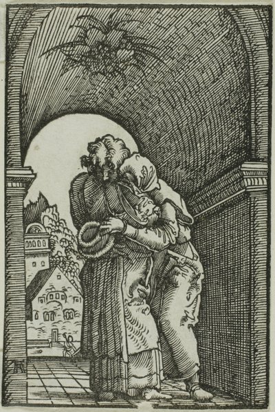 O Encontro de Joaquim e Ana, de A Queda e Redenção do Homem de Albrecht Altdorfer