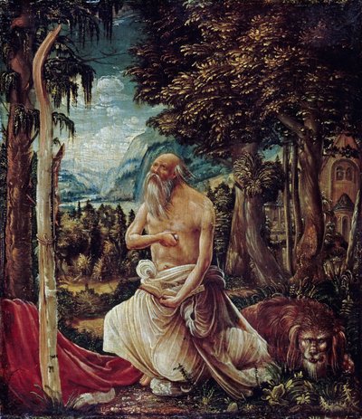 O arrependido São Jerônimo, 1507 de Albrecht Altdorfer
