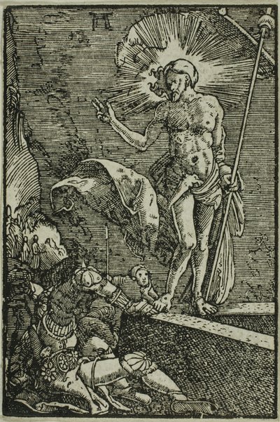 A Ressurreição, de A Queda e Redenção do Homem de Albrecht Altdorfer